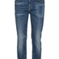 Chic Blue Cotton Stretch Jeans