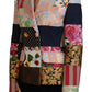 Elegant Multicolor Patchwork Blazer