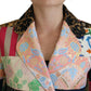 Elegant Multicolor Patchwork Blazer