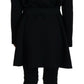 Elegant Double-Breasted Black Blazer Jacket