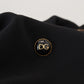 Elegant Double-Breasted Black Blazer Jacket