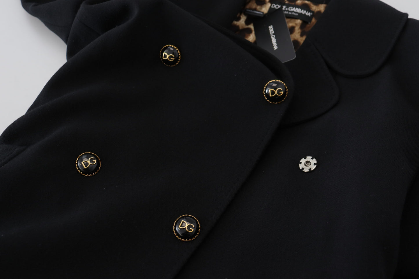 Elegant Double-Breasted Black Blazer Jacket