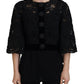 Elegant Black Button Down Cardigan