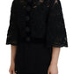 Elegant Black Button Down Cardigan