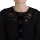Elegant Black Button Down Cardigan