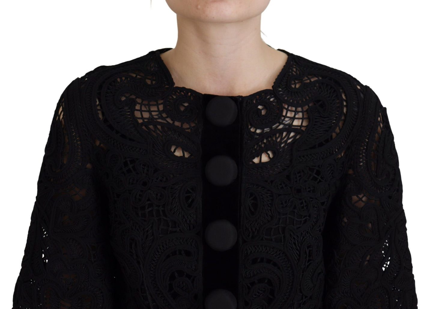 Elegant Black Button Down Cardigan