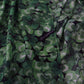 Silk Green Leaves Print Trench Jacket