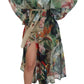 Multicolor Silk Trench Coat
