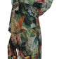 Multicolor Silk Trench Coat