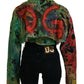 Elegant Multicolor Cropped Jacket