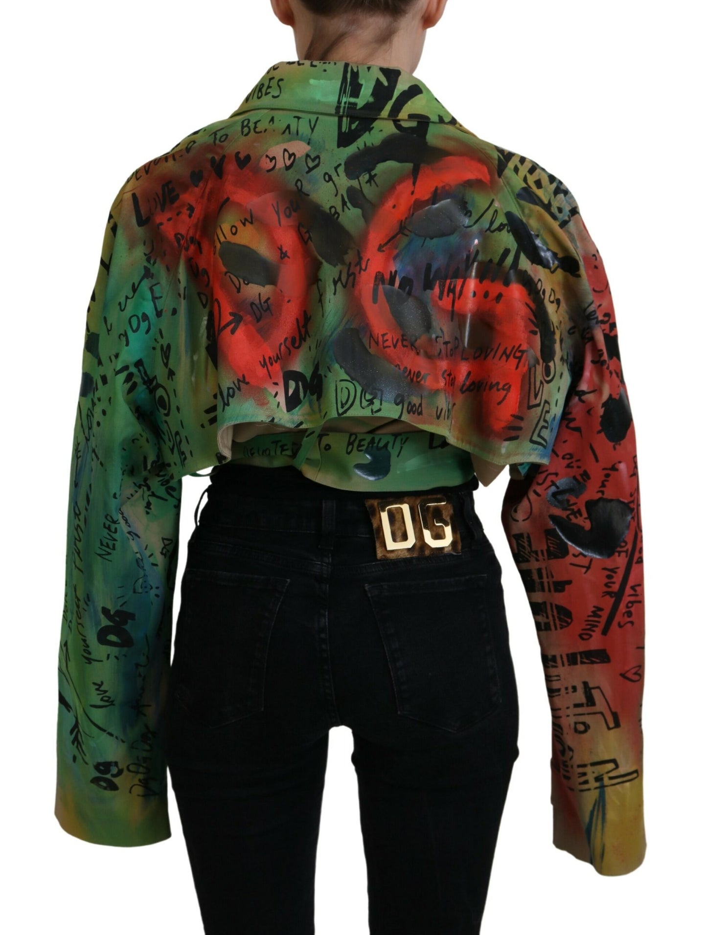 Elegant Multicolor Cropped Jacket