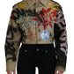 Elegant Multicolor Cropped Jacket