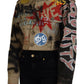 Elegant Multicolor Cropped Jacket