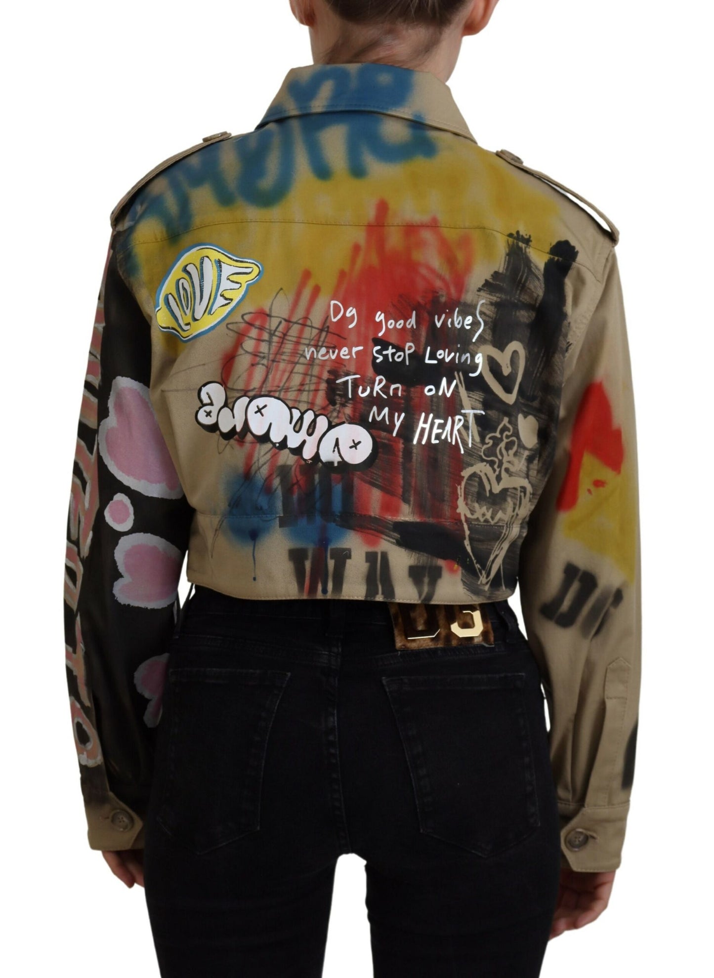 Elegant Multicolor Cropped Jacket