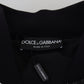 Elegant Black Nylon Bomber Jacket