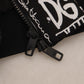 Elegant Black Nylon Bomber Jacket