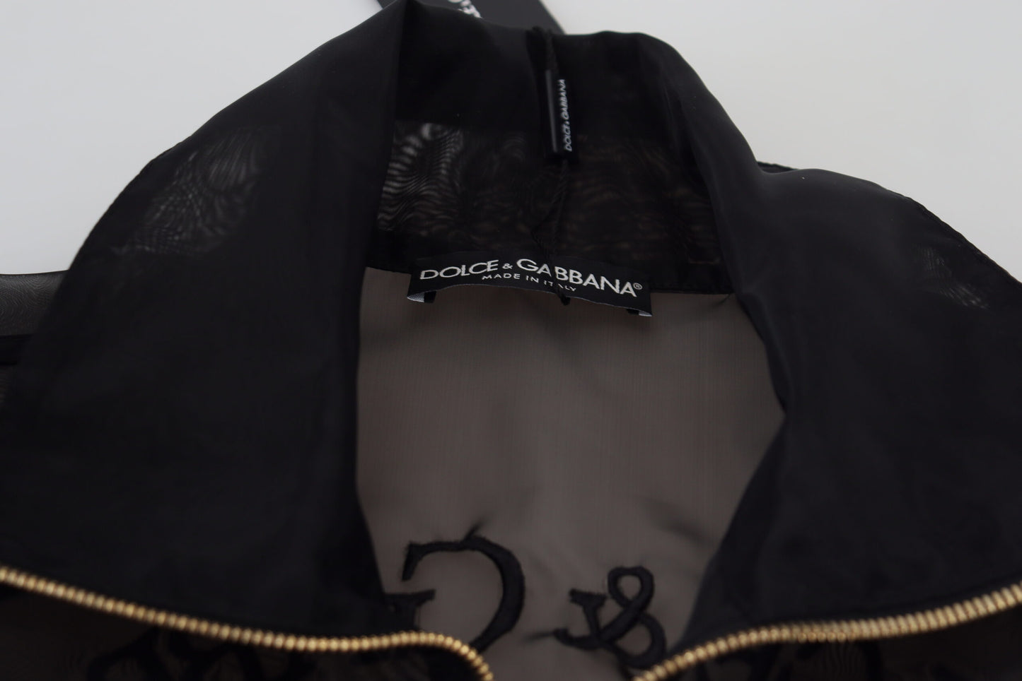 Elegant Black Bomber Jacket with High Craftsmanship