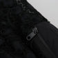 Black Floral Lace Bomber Jacket