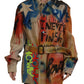 Chic Multicolor Long Sleeve Jacket
