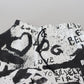 Elasticated Graffiti Print Cotton Shorts