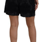 Floral Brocade High Waist Shorts