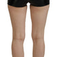 Elegant High Waist Hot Pants Shorts in Black