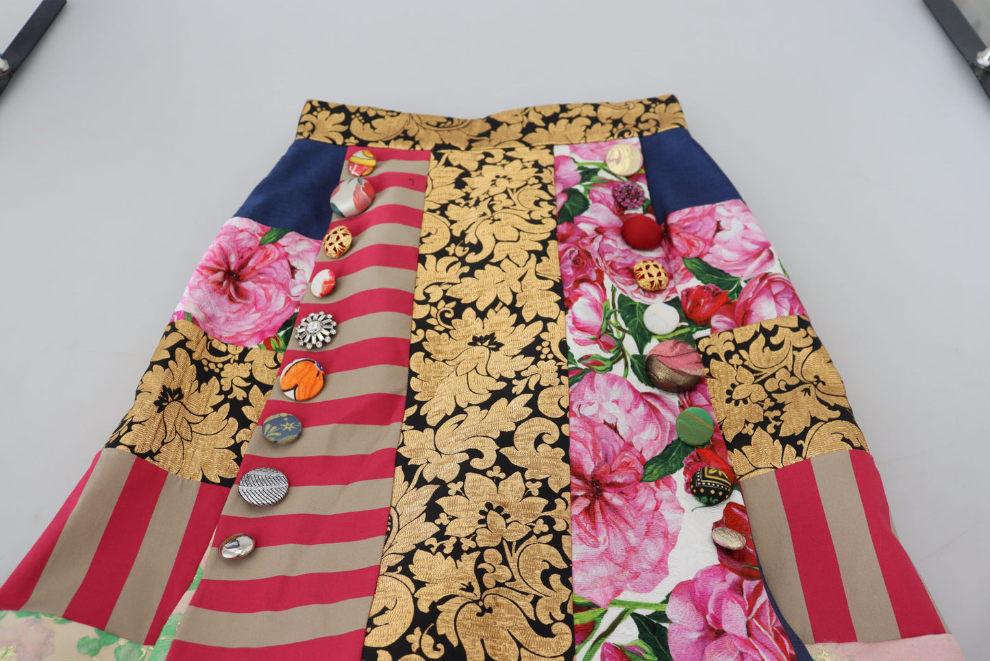 Elegant Multicolor High Waist A-Line Skirt