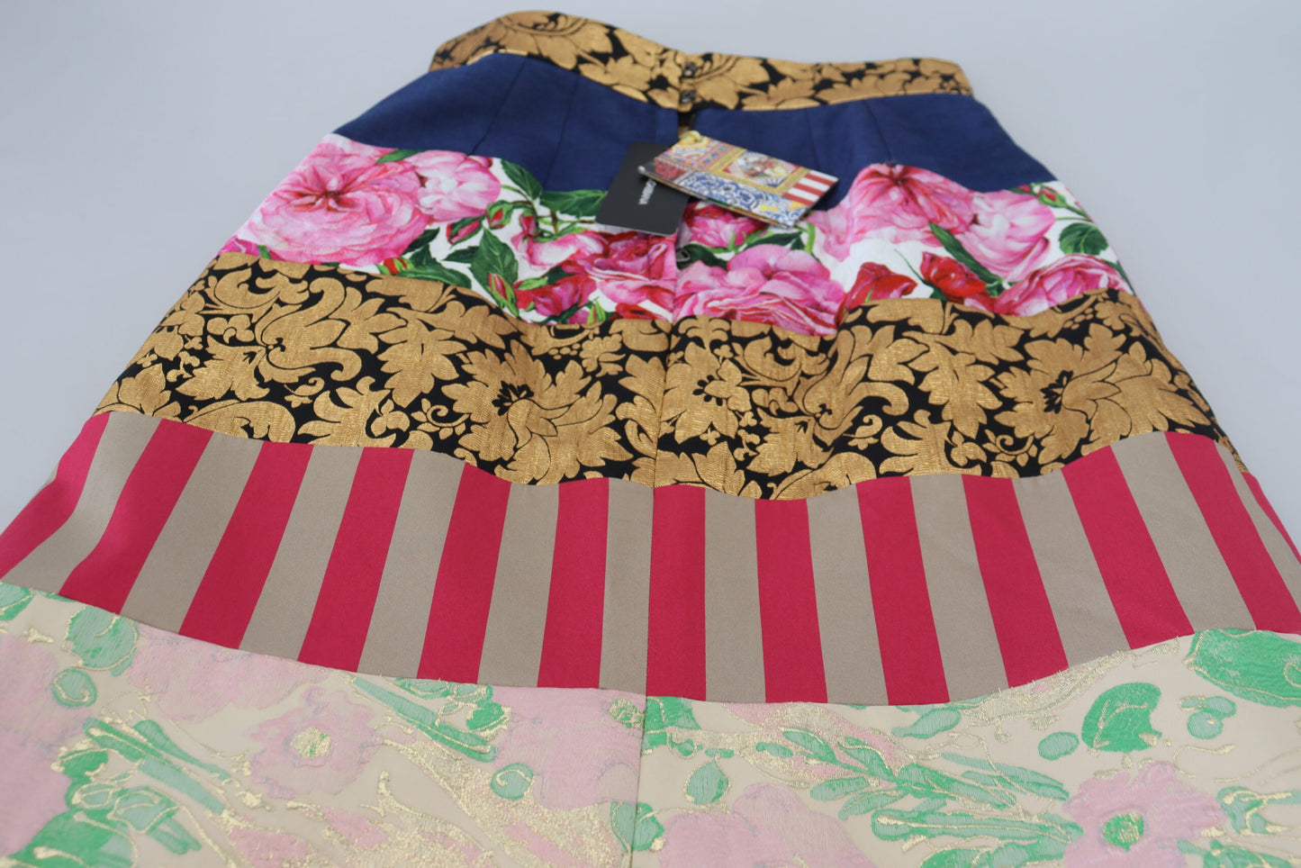 Elegant Multicolor High Waist A-Line Skirt