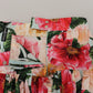 Chic High Waist Floral Knee Length Skirt