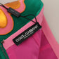 Multicolor Mid Waist Mini Wool Skirt