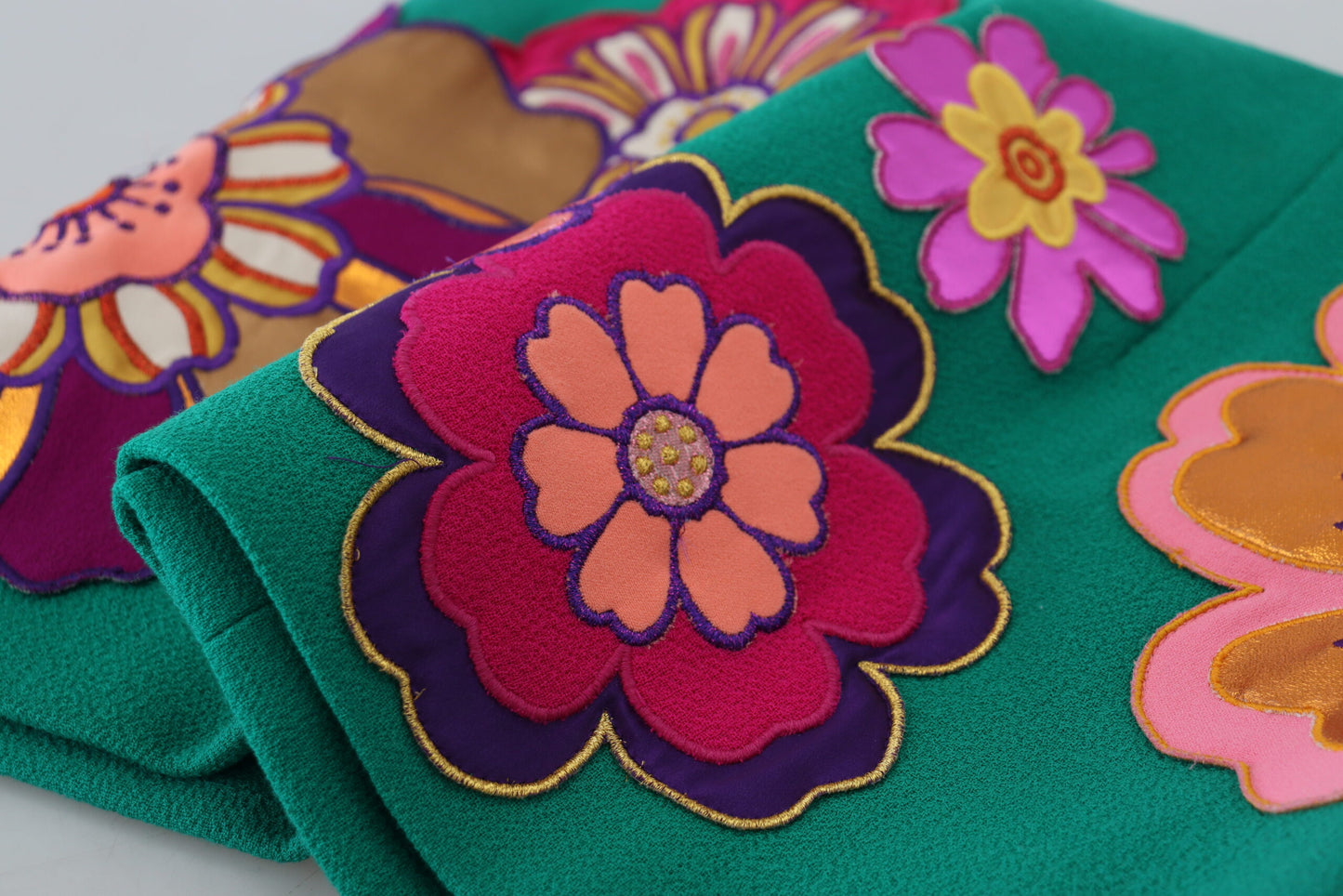 Multicolor Mid Waist Mini Wool Skirt