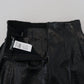 Elegant High Waist Mini Skirt in Shiny Black