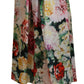 Exquisite High Waist Floral Silk Skirt