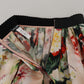 Exquisite High Waist Floral Silk Skirt