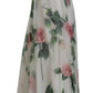 Elegant High-Waist Silk A-Line Skirt