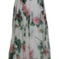 Elegant High-Waist Silk A-Line Skirt