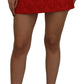 Elegant High Waist Mini Skirt in Red