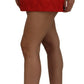Elegant High Waist Mini Skirt in Red