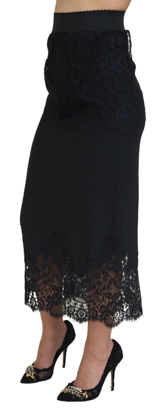 Elegant Silk Blend Midi Skirt