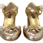 Elegant Gold Slingback Toe Sandals