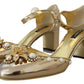 Elegant Gold Slingback Toe Sandals