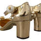 Elegant Gold Slingback Toe Sandals