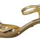 Elegant Gold Slingback Toe Sandals