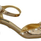 Elegant Gold Slingback Toe Sandals