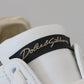 Elevated White Lace-Up Leather Sneakers