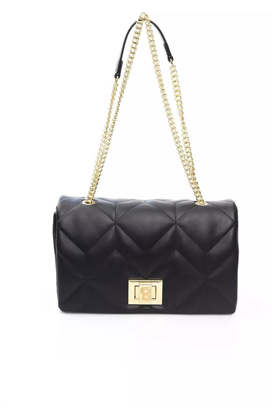 Black Polyethylene Women Shoulder Bag
