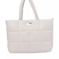Beige Polyethylene Women Shoulder Bag