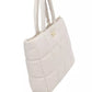 Beige Polyethylene Women Shoulder Bag