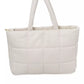 Beige Polyethylene Women Shoulder Bag