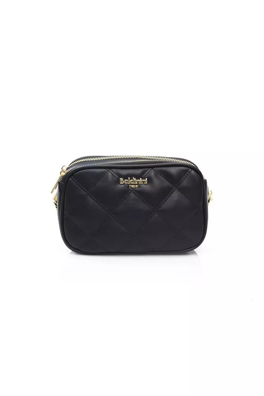 Black Polyethylene Women Shoulder Bag